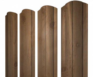 Штакетник Круглый фигурный Print Premium Pine Wood Fresh 0,45 мм